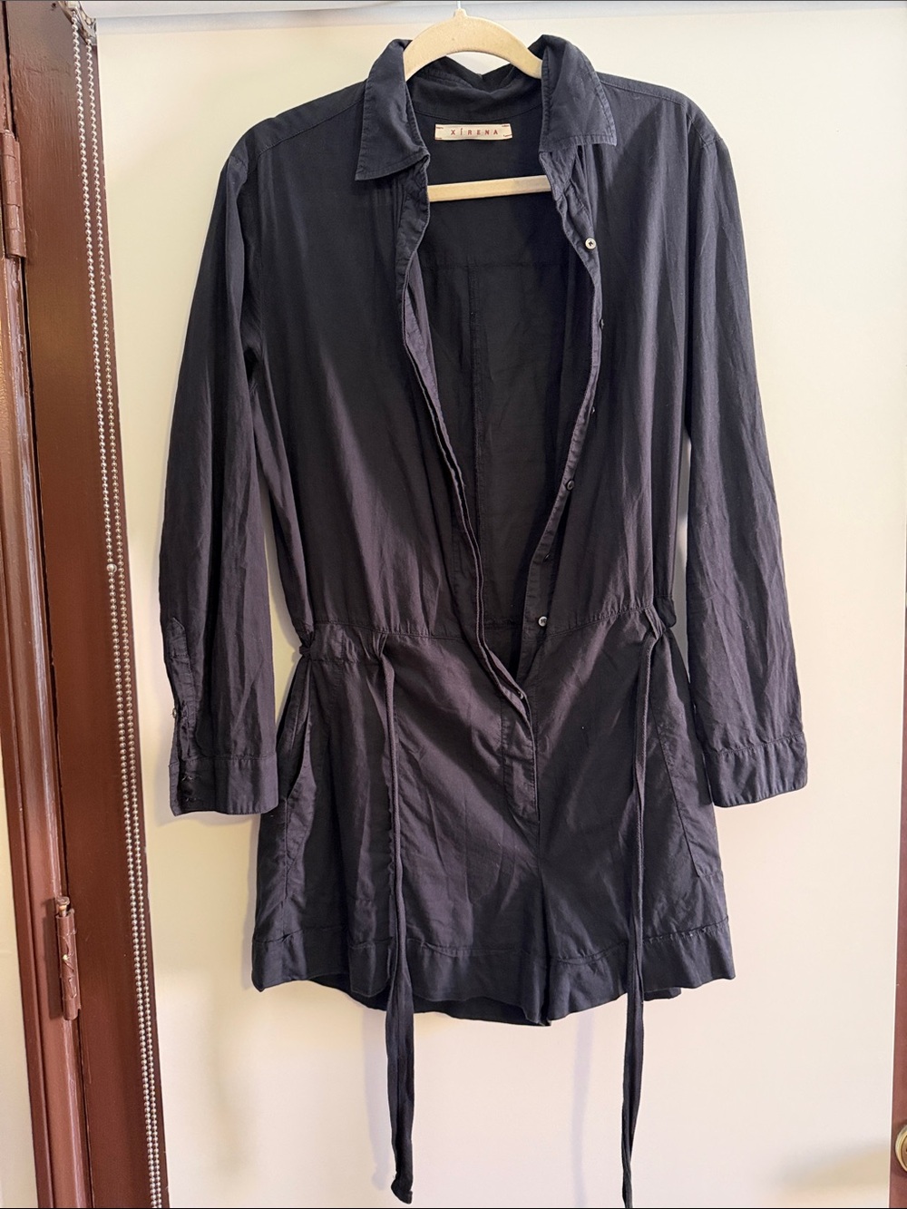 Xirena Black Long Sleeve Romper